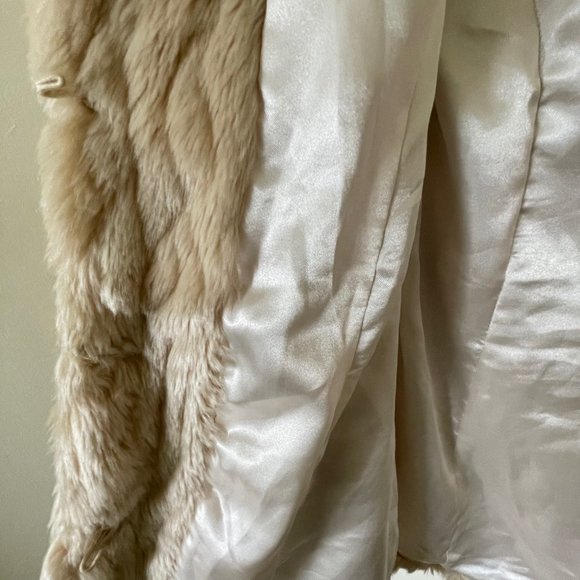 Cream faux fur coat by Brave Soul size M - Picture 3 of 8